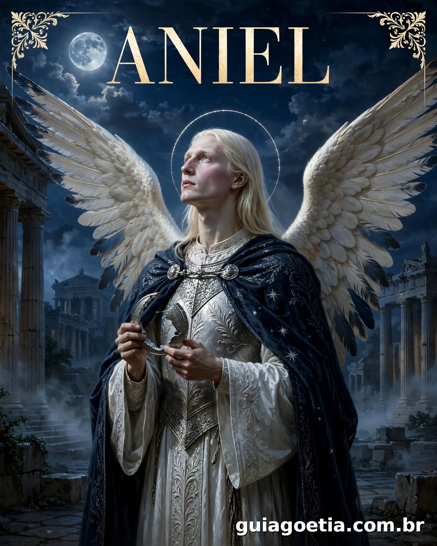 Representação artística do anjo Aniel, do Shem HaMephorash loading=