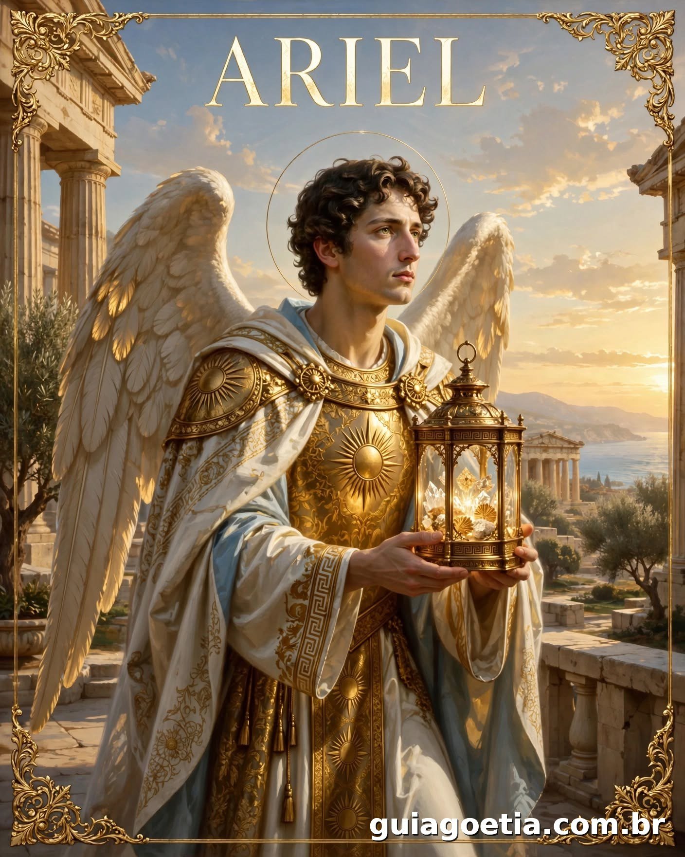Representação artística do anjo Ariel, do Shem HaMephorash loading=