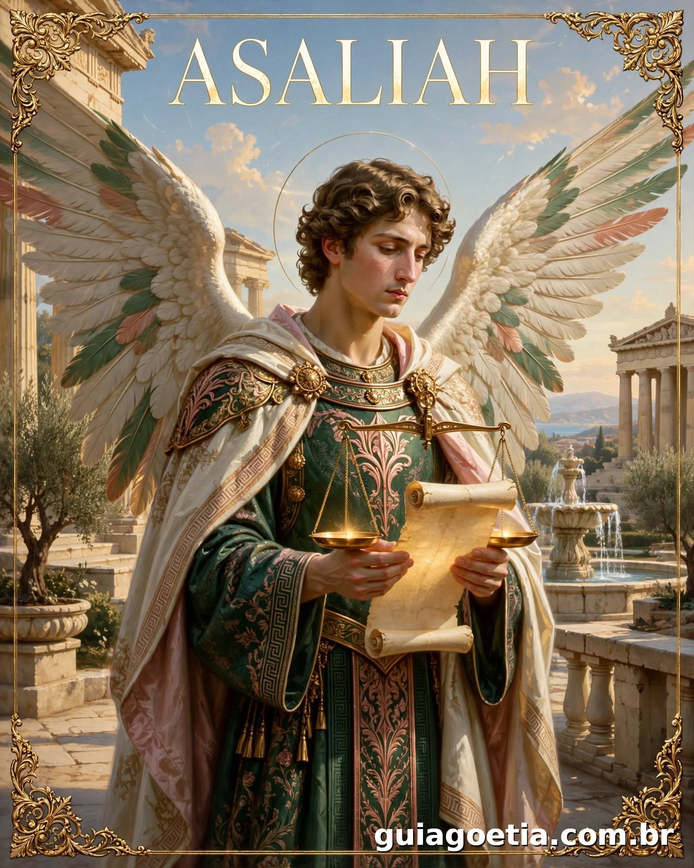 Representação artística do anjo Asaliah, do Shem HaMephorash loading=