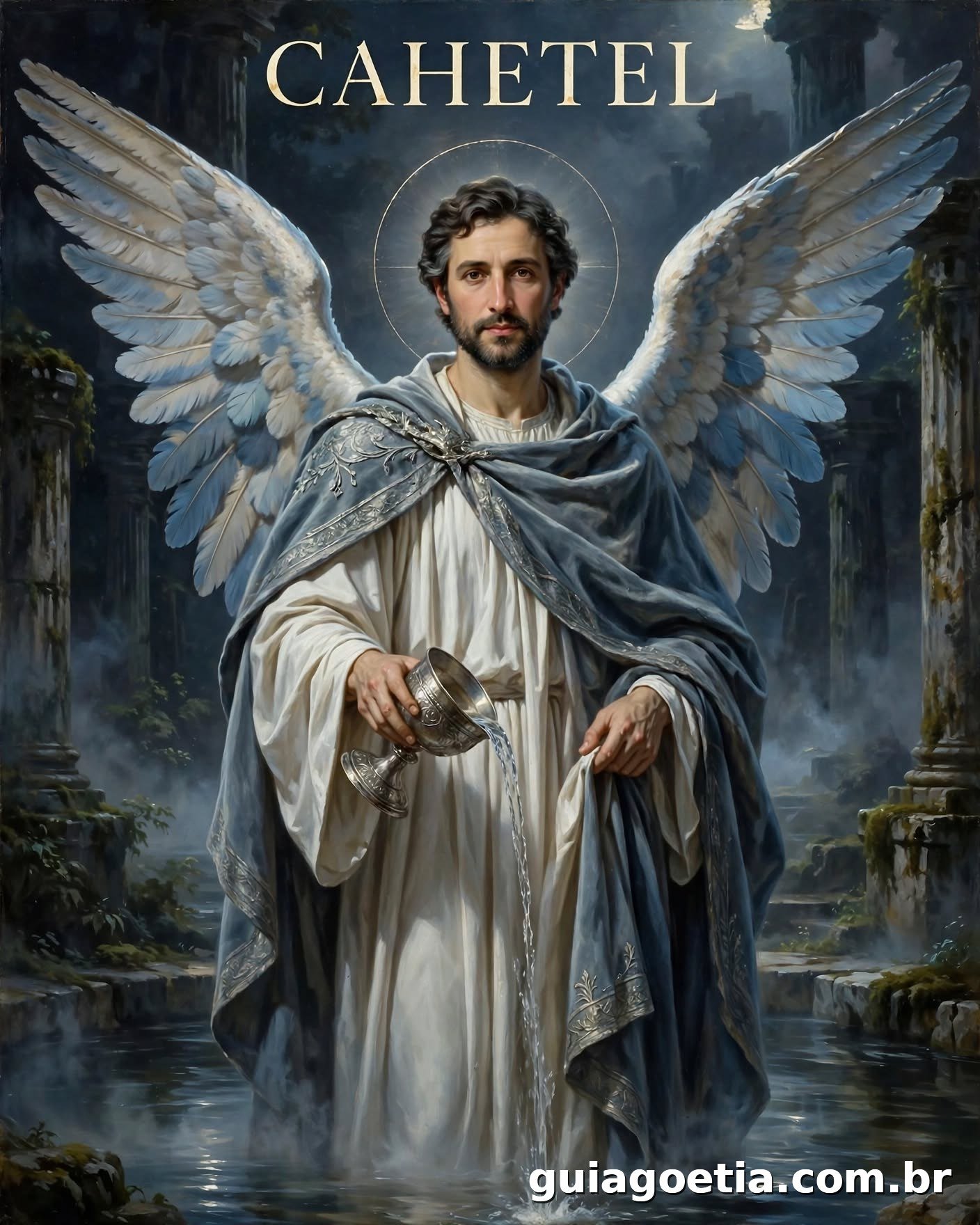 Representação artística do anjo Cahetel, do Shem HaMephorash loading=
