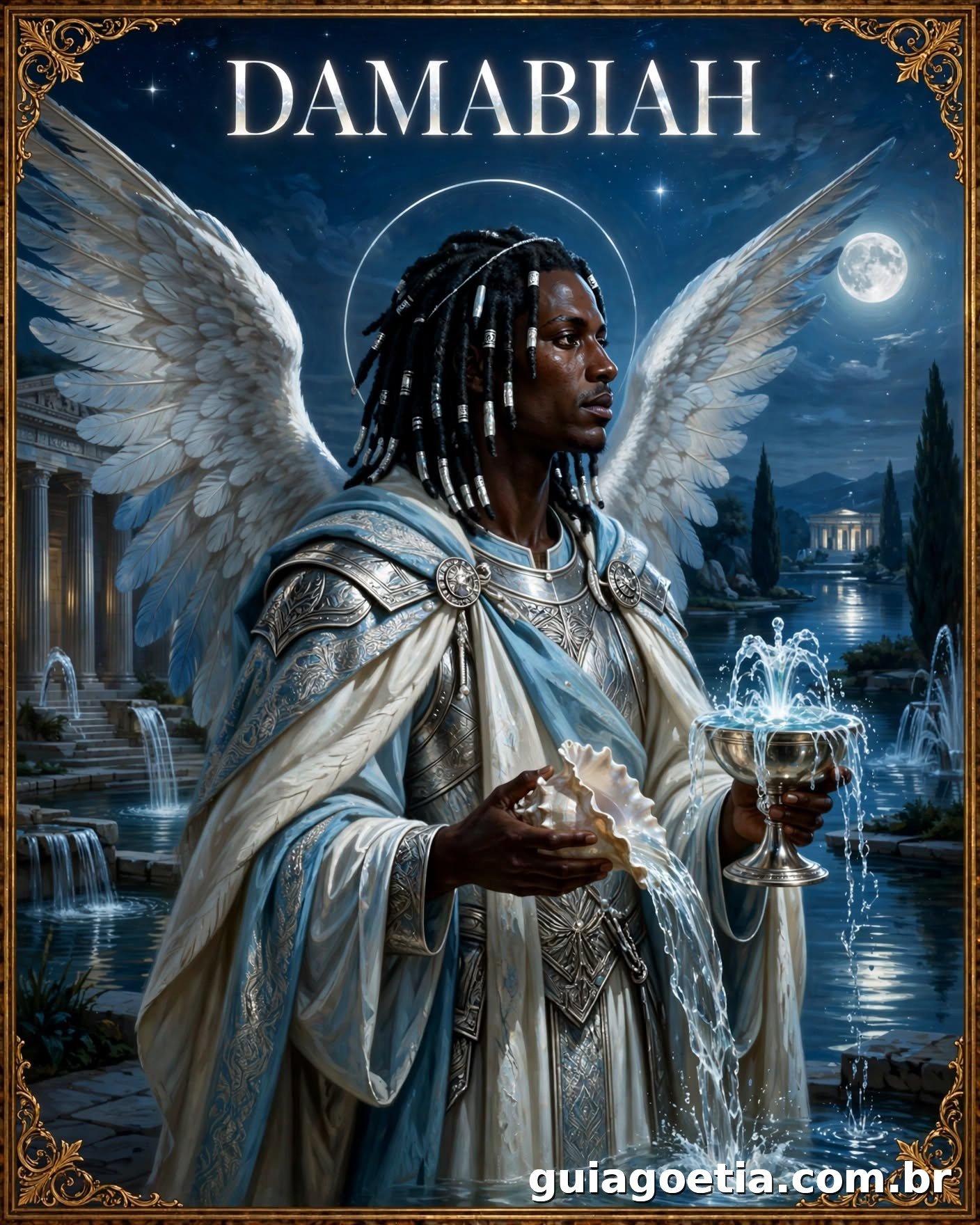 Representação artística do anjo Damabiah, do Shem HaMephorash loading=