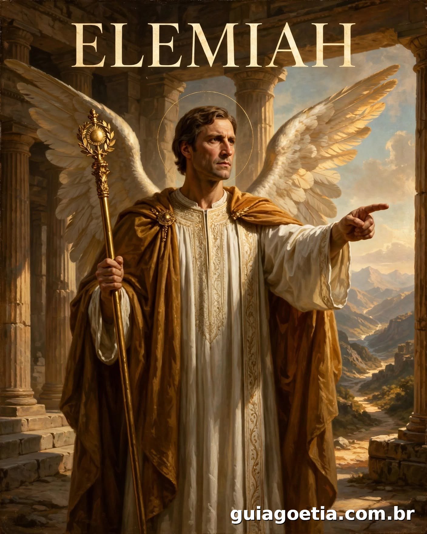 Representação artística do anjo Elemiah, do Shem HaMephorash loading=