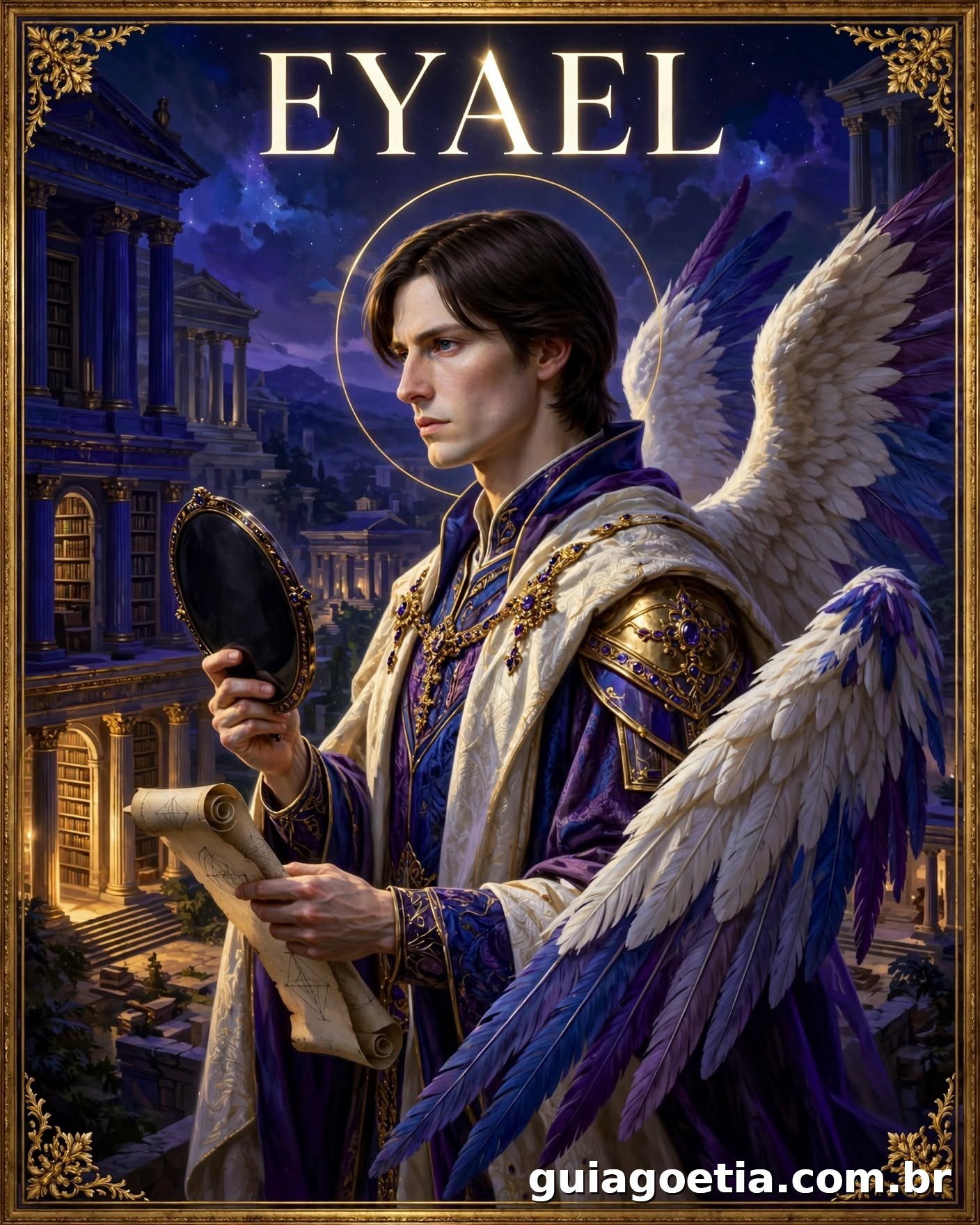 Representação artística do anjo Eyael, do Shem HaMephorash loading=