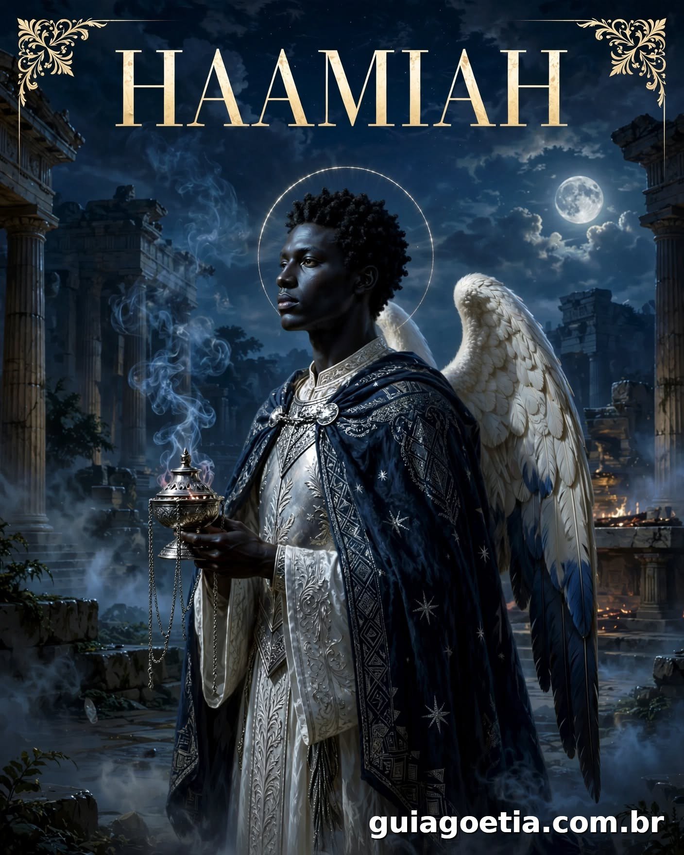 Representação artística do anjo Haamiah, do Shem HaMephorash loading=