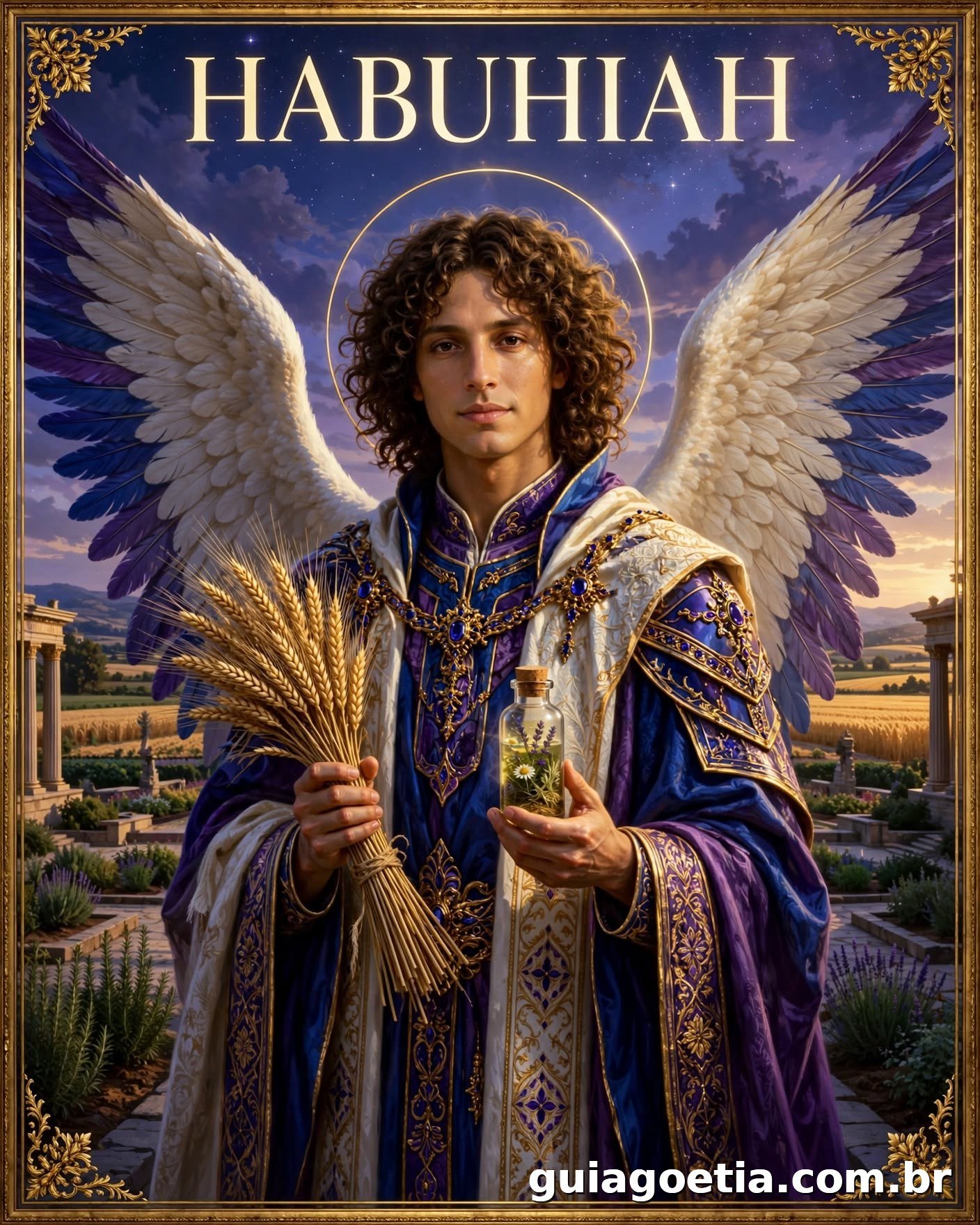 Representação artística do anjo Habuhiah, do Shem HaMephorash loading=