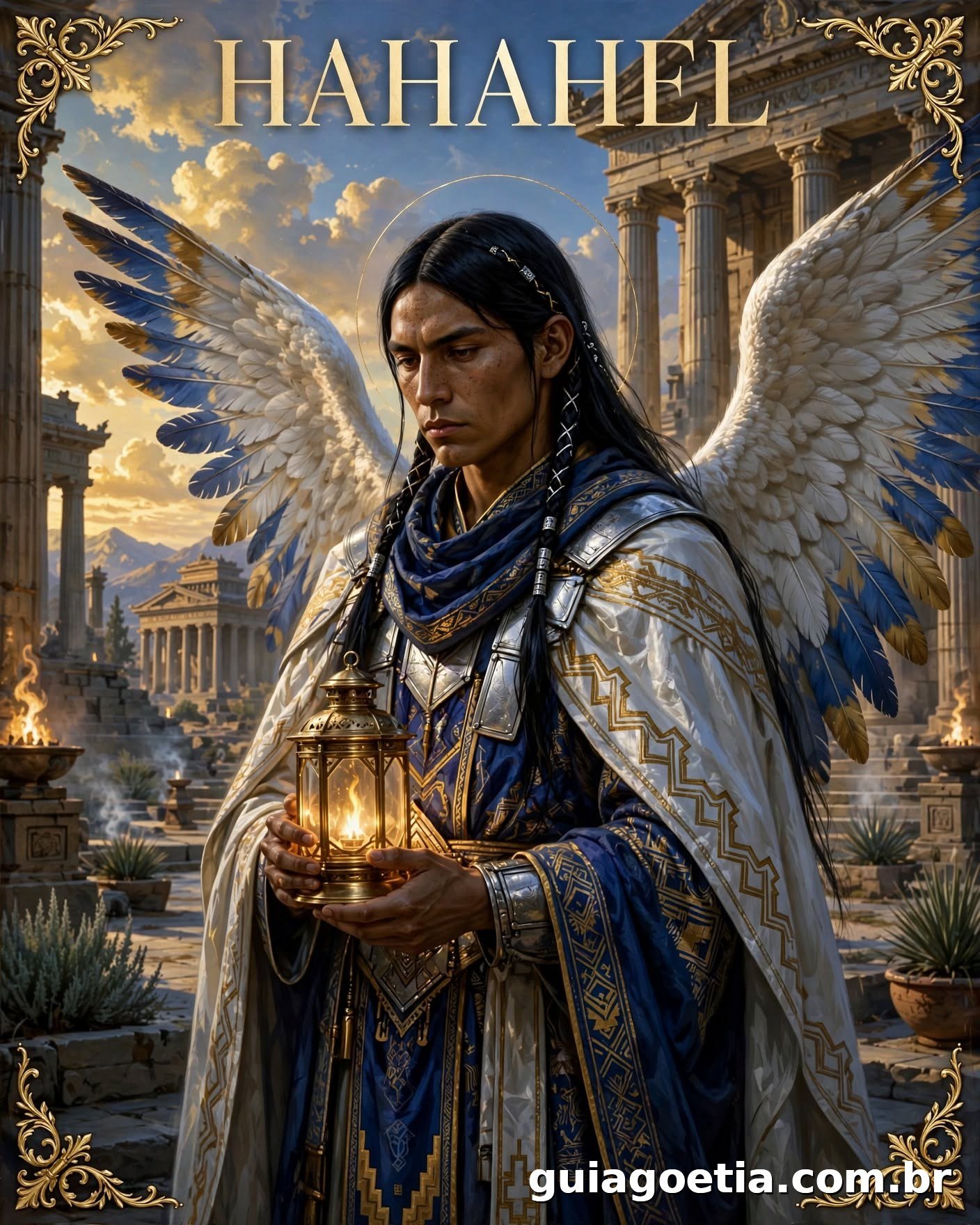 Representação artística do anjo Hahahel, do Shem HaMephorash loading=