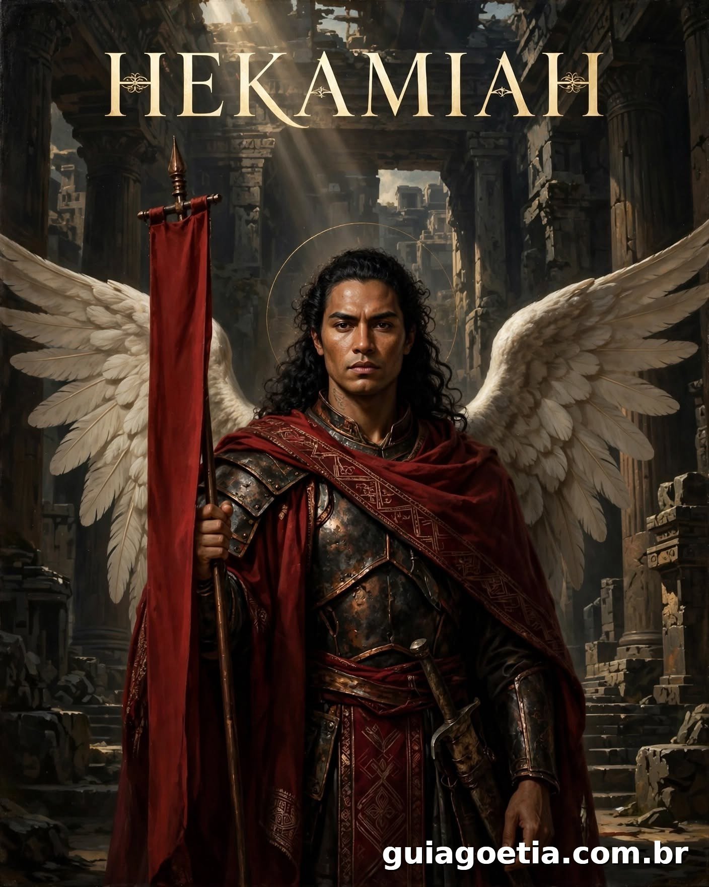 Representação artística do anjo Hekamiah, do Shem HaMephorash loading=