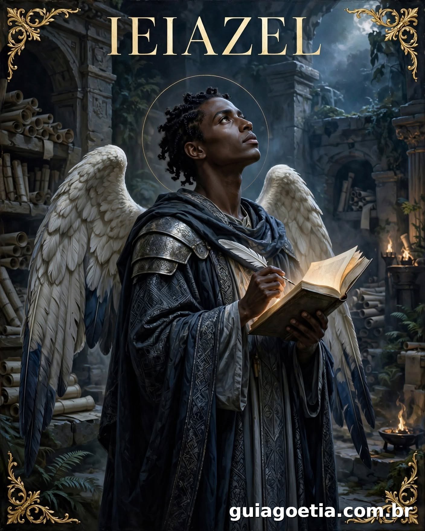 Representação artística do anjo Ieiazel, do Shem HaMephorash loading=
