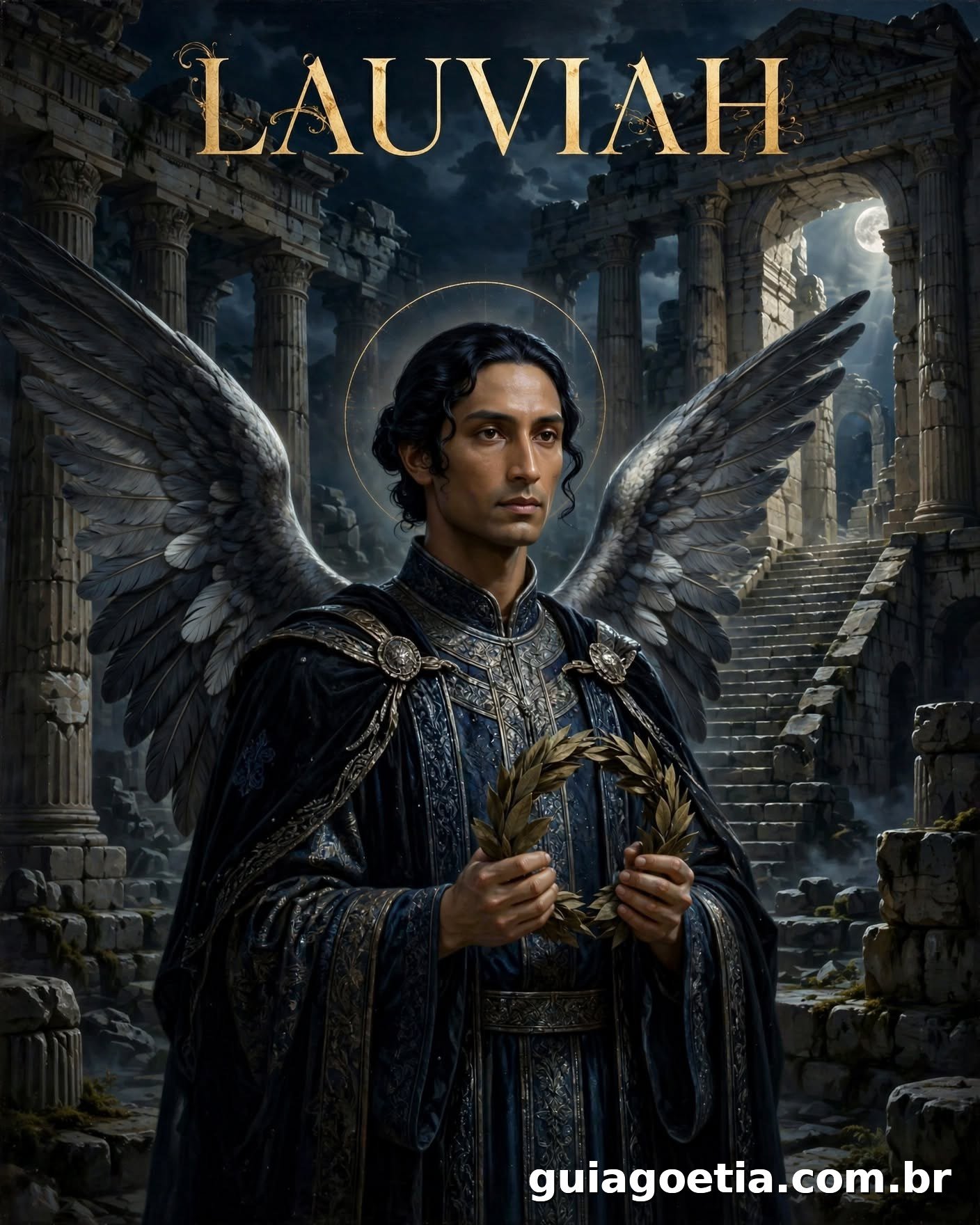 Representação artística do anjo Lauviah I, do Shem HaMephorash loading=