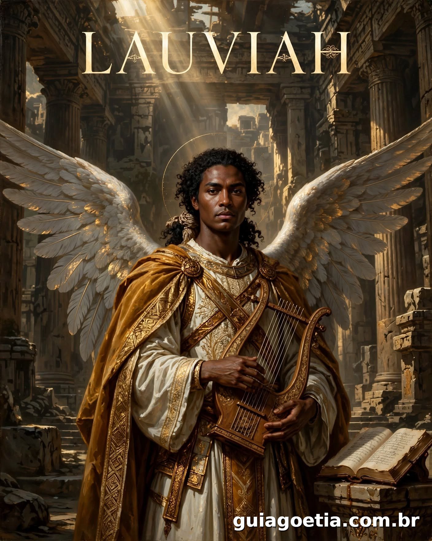 Representação artística do anjo Lauviah II, do Shem HaMephorash loading=
