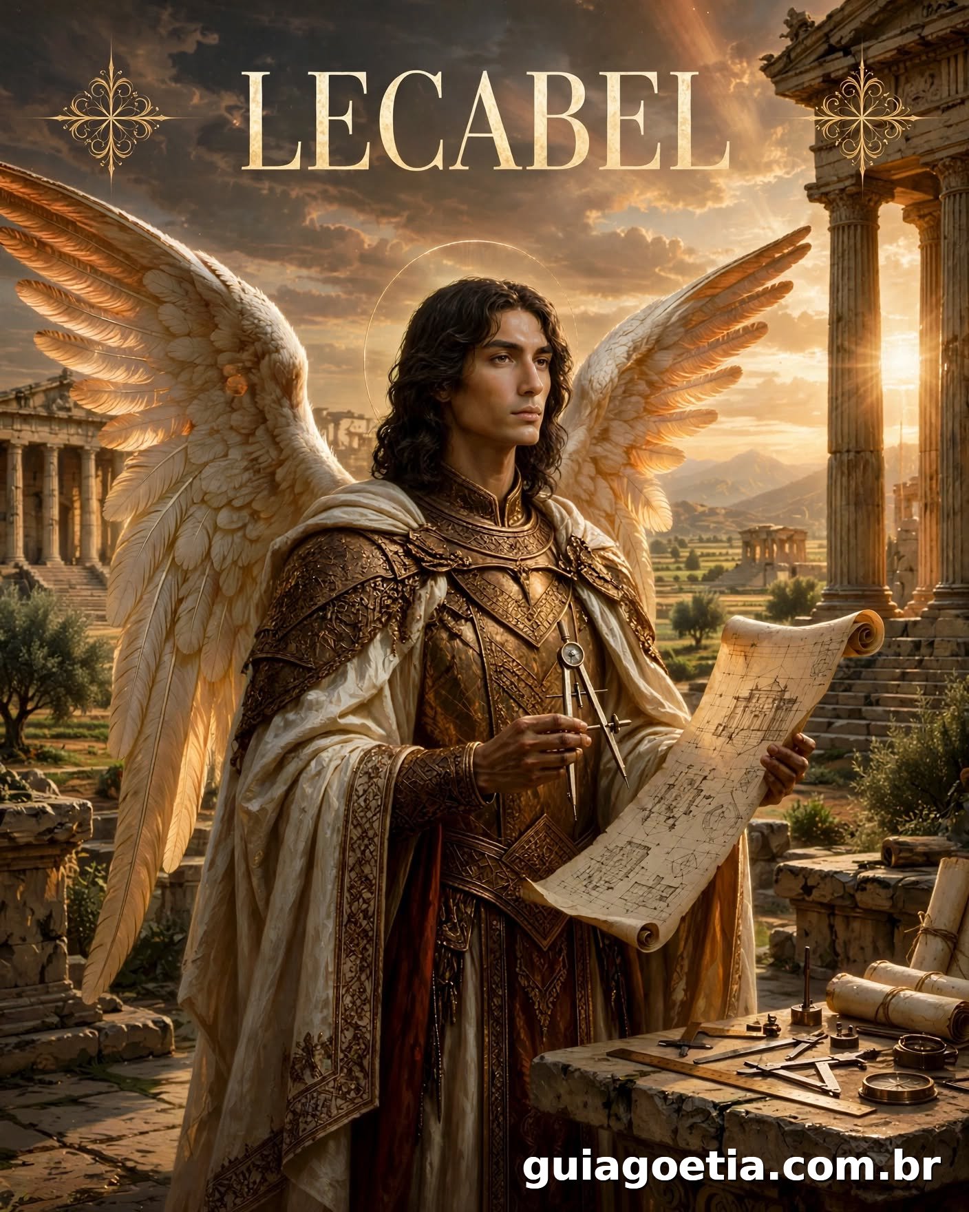 Representação artística do anjo Lecabel, do Shem HaMephorash loading=