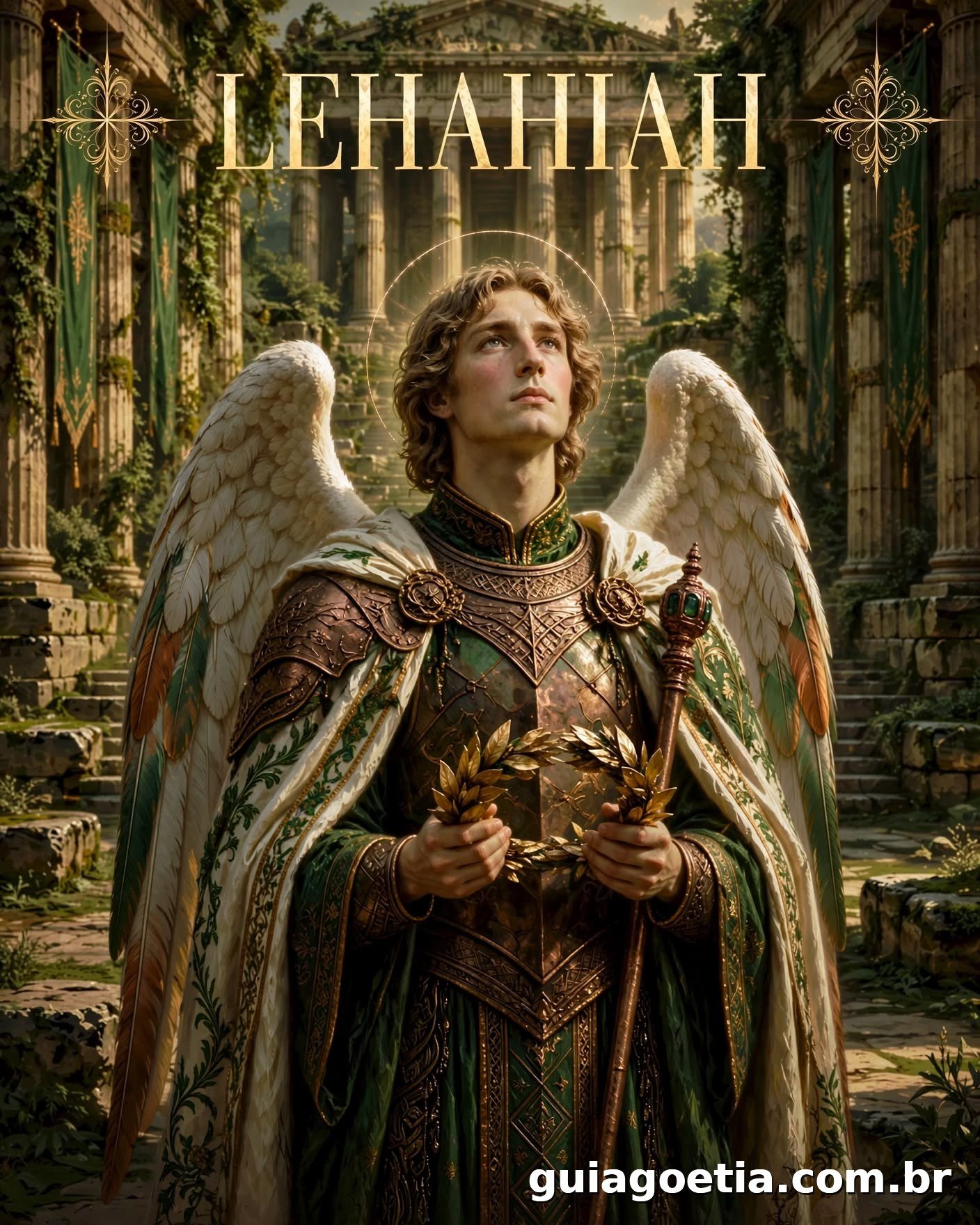 Representação artística do anjo Lehahiah, do Shem HaMephorash loading=
