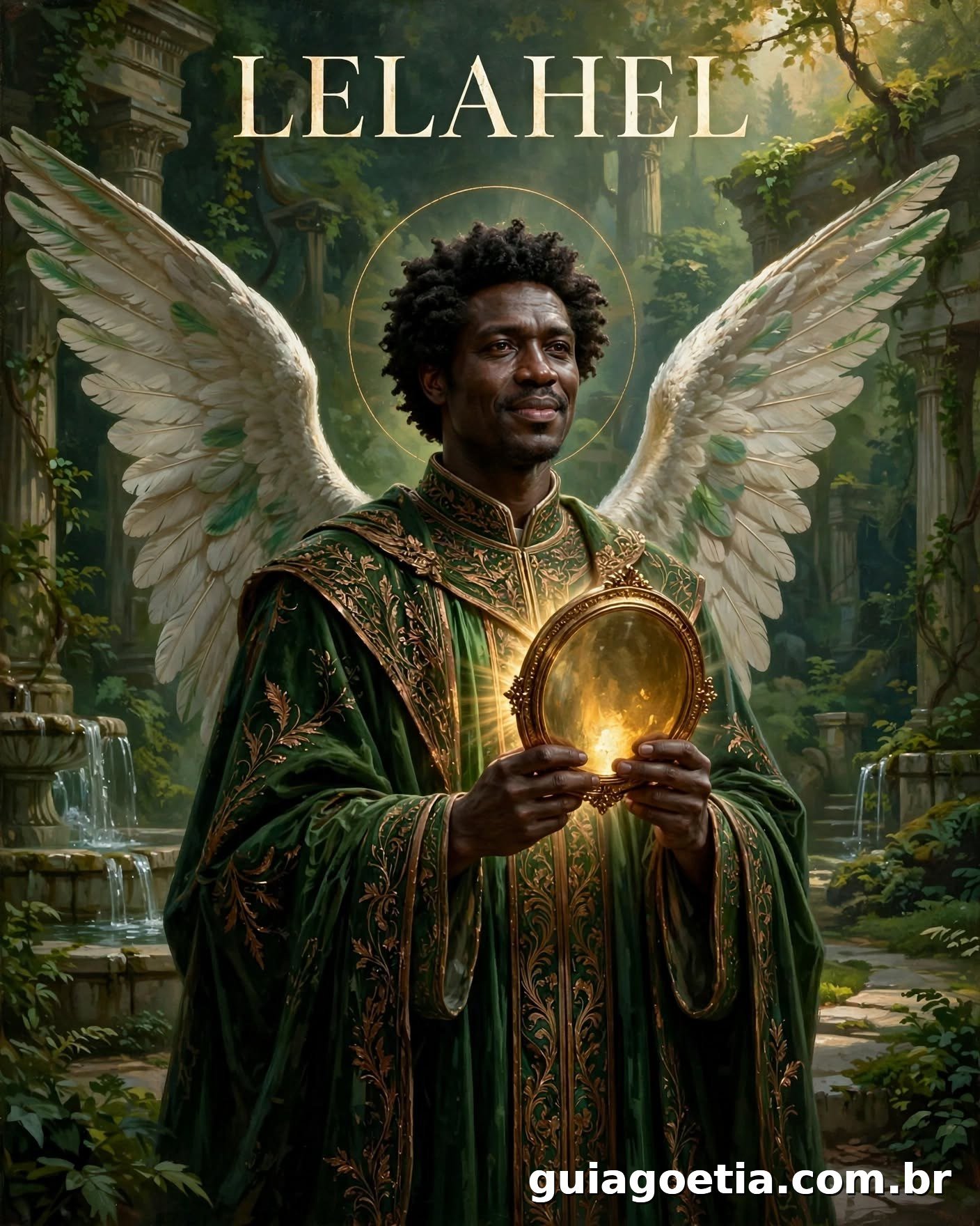 Representação artística do anjo Lelahel, do Shem HaMephorash loading=