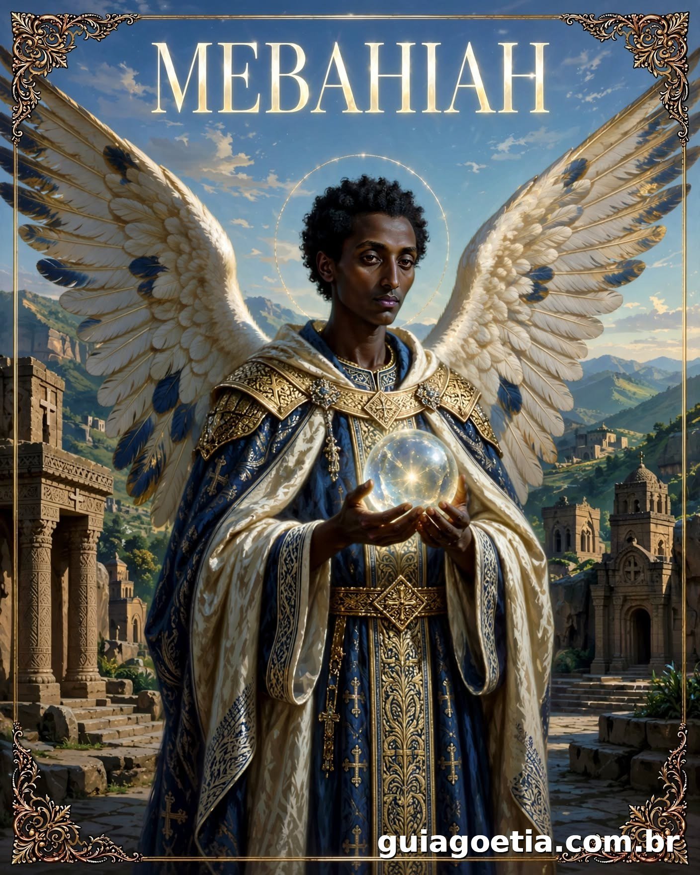 Representação artística do anjo Mebahiah, do Shem HaMephorash loading=