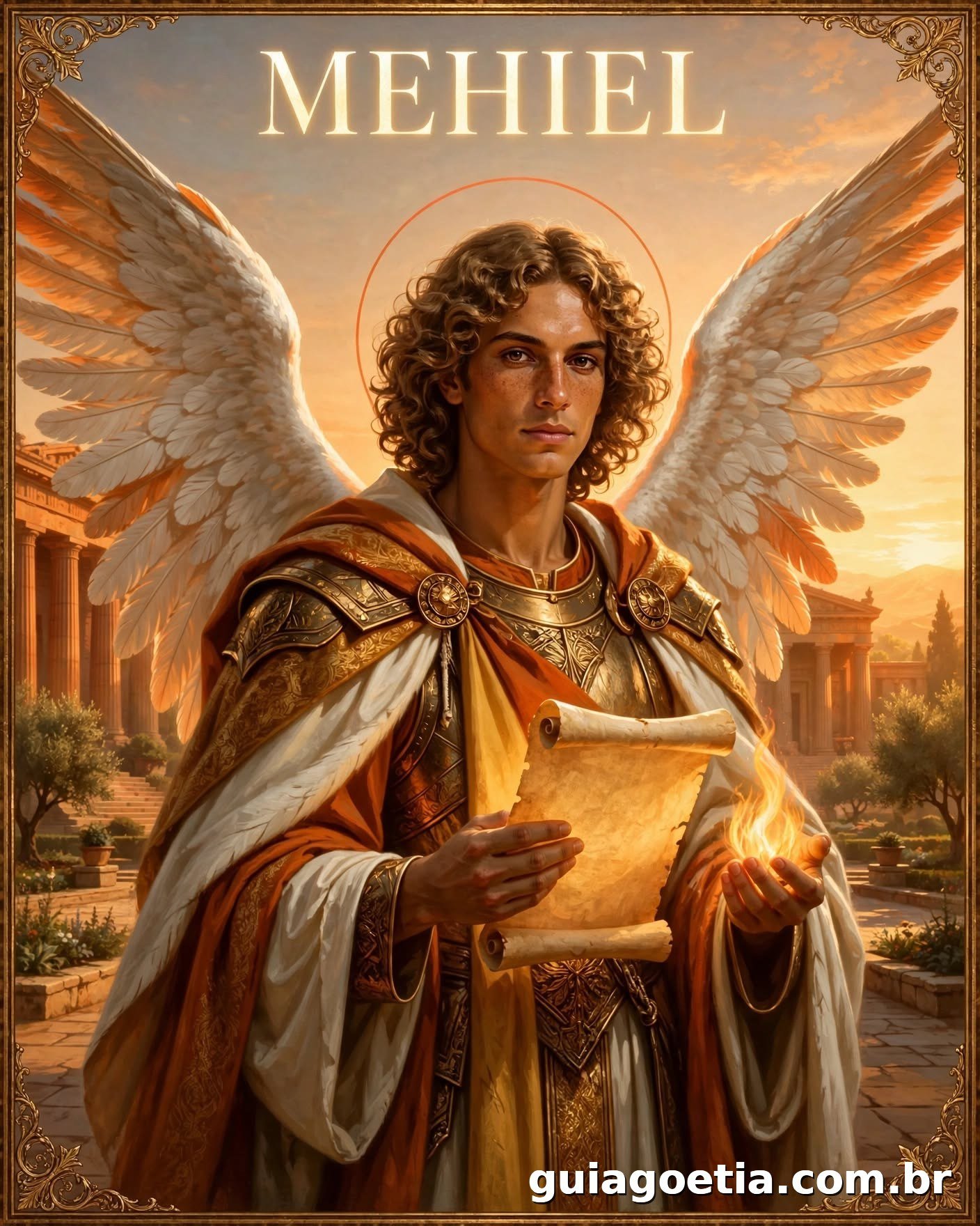 Representação artística do anjo Mehiel, do Shem HaMephorash loading=