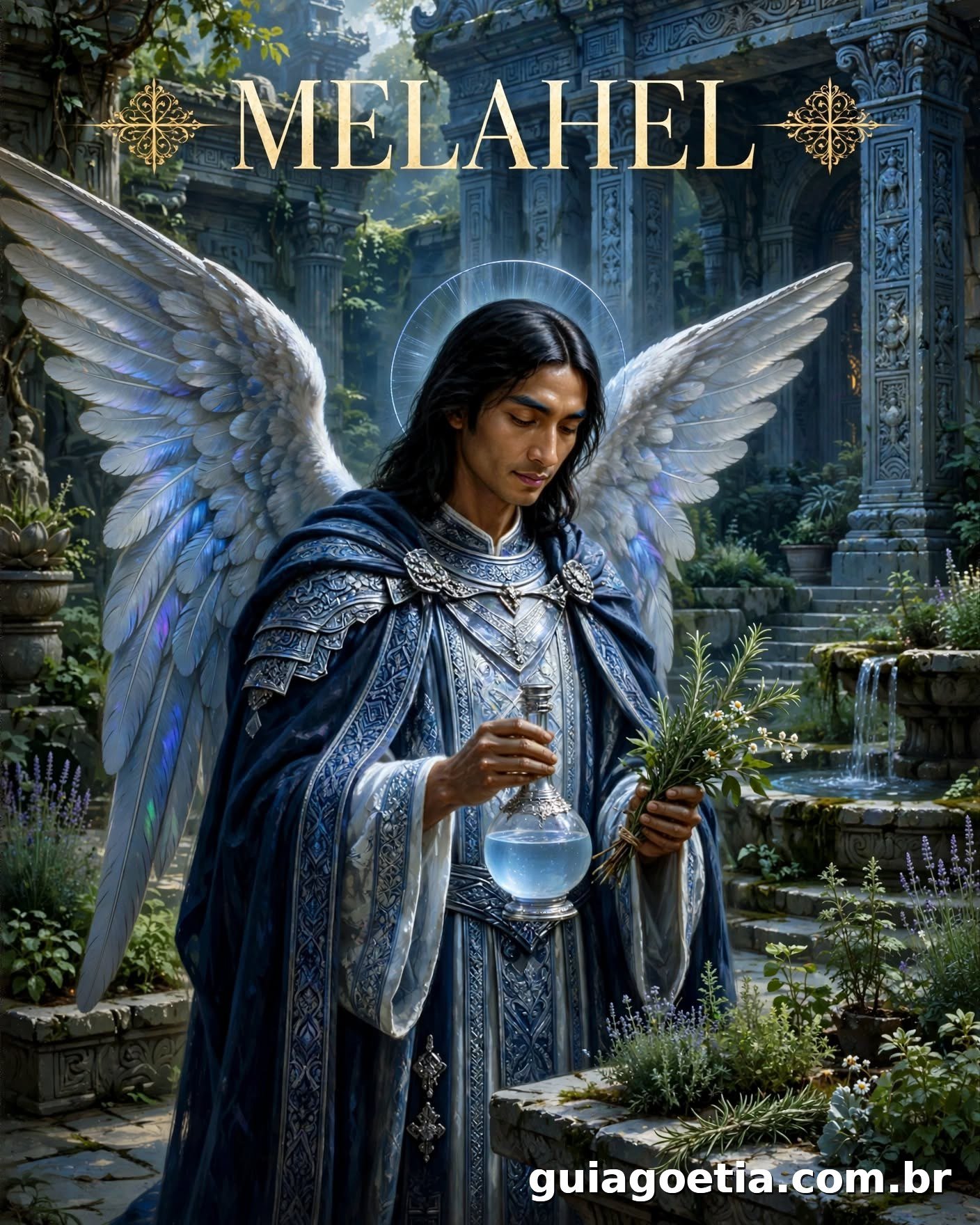 Representação artística do anjo Melahel, do Shem HaMephorash loading=