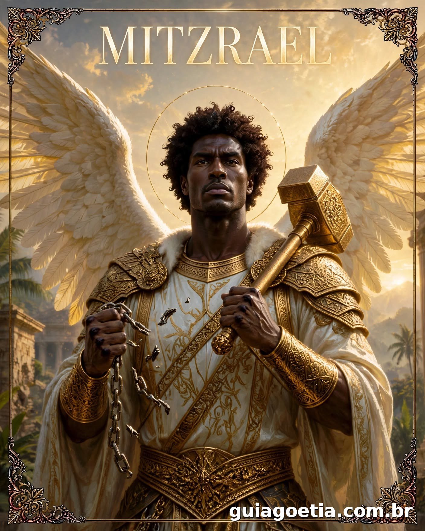 Representação artística do anjo Mitzrael, do Shem HaMephorash loading=