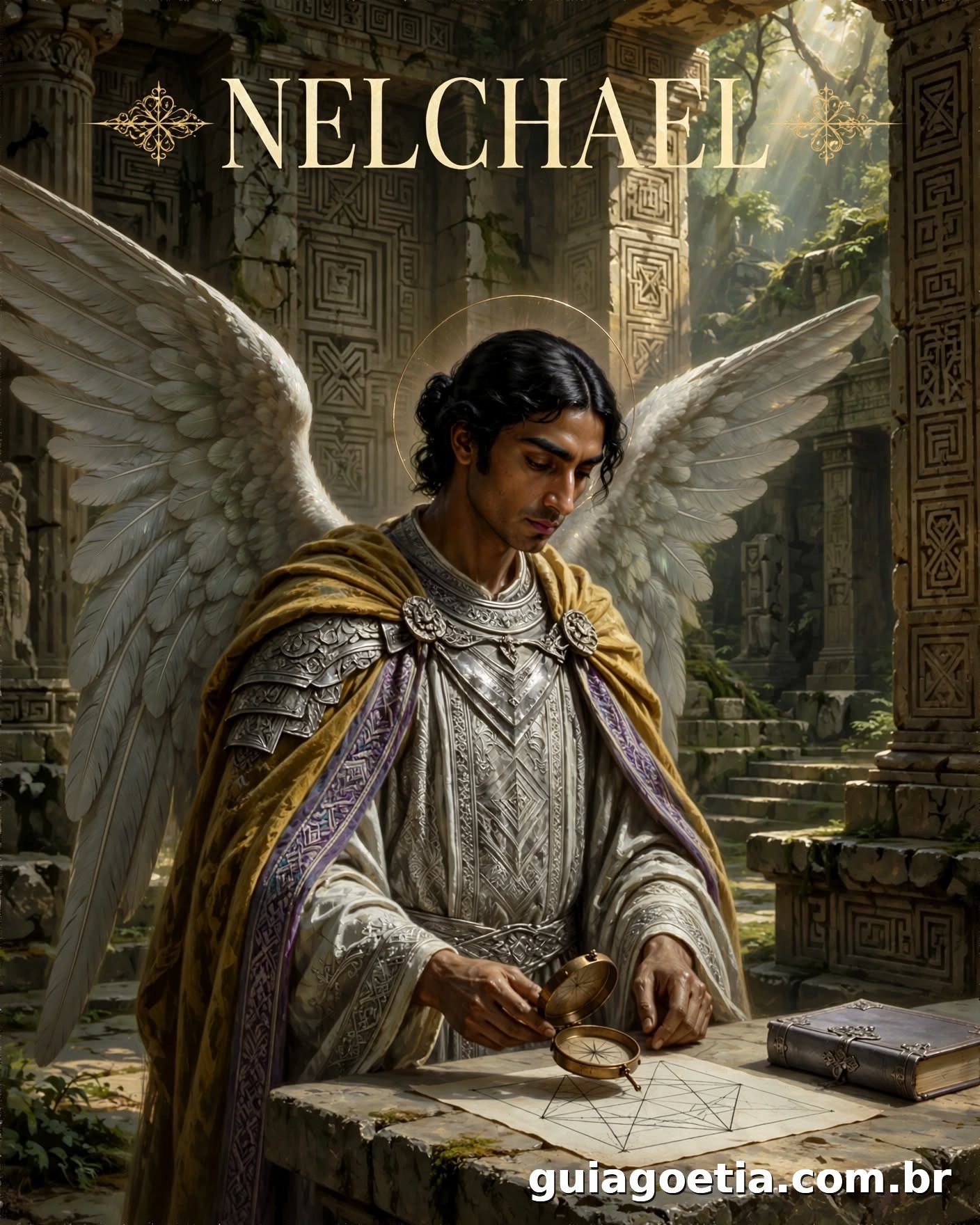 Representação artística do anjo Nelchael, do Shem HaMephorash loading=