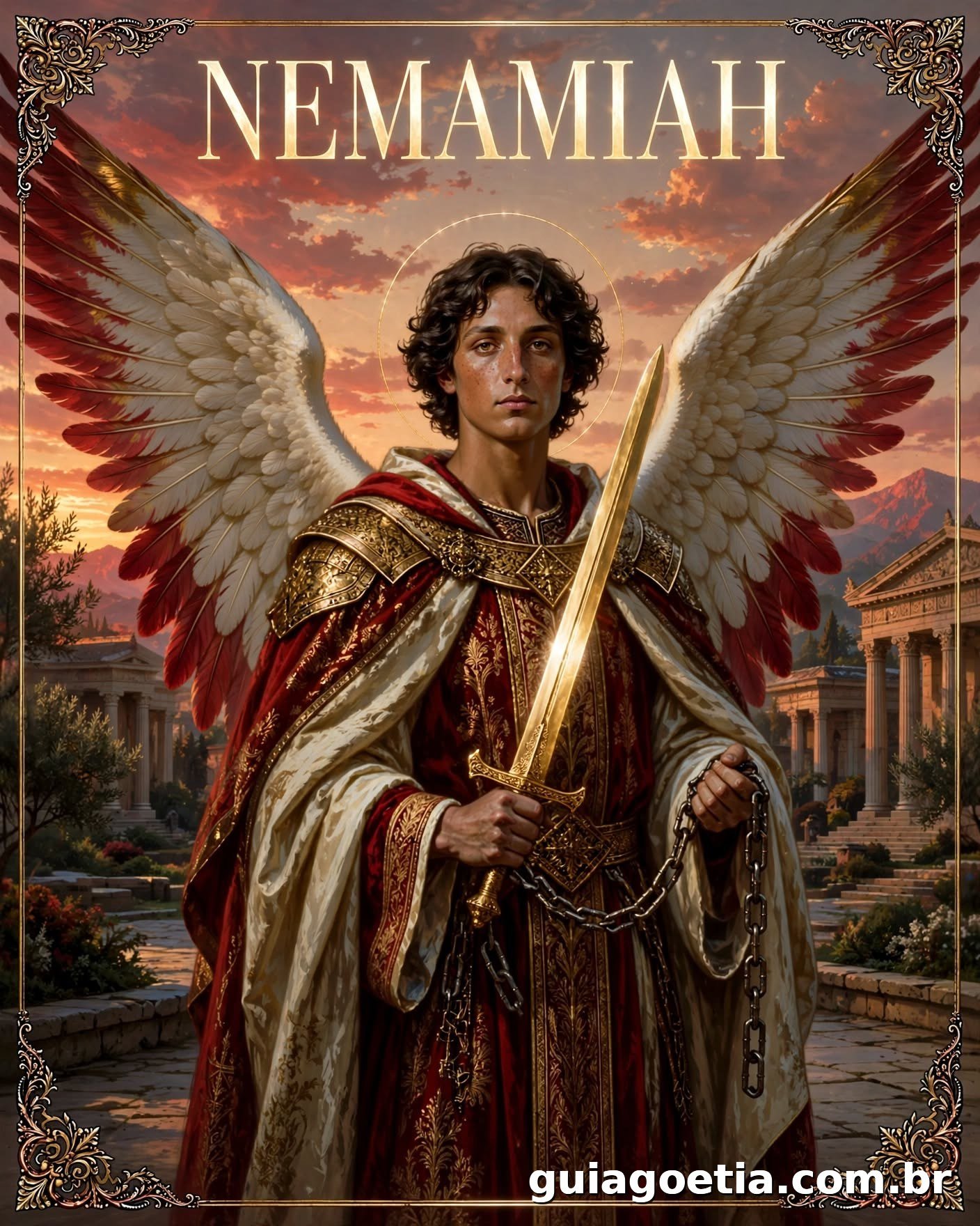 Representação artística do anjo Nemamiah, do Shem HaMephorash loading=
