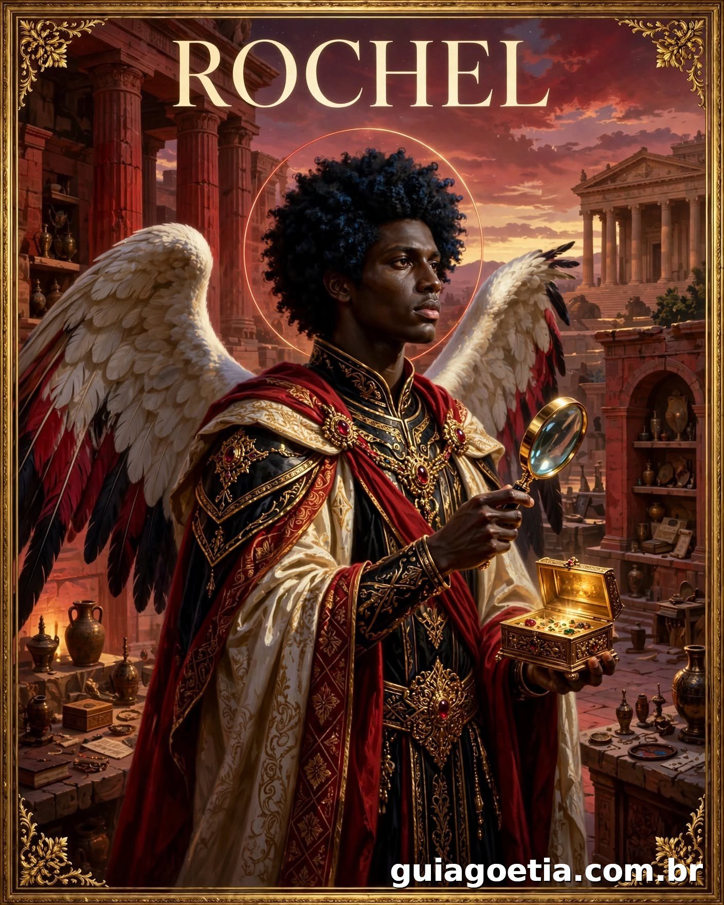 Representação artística do anjo Rochel, do Shem HaMephorash loading=