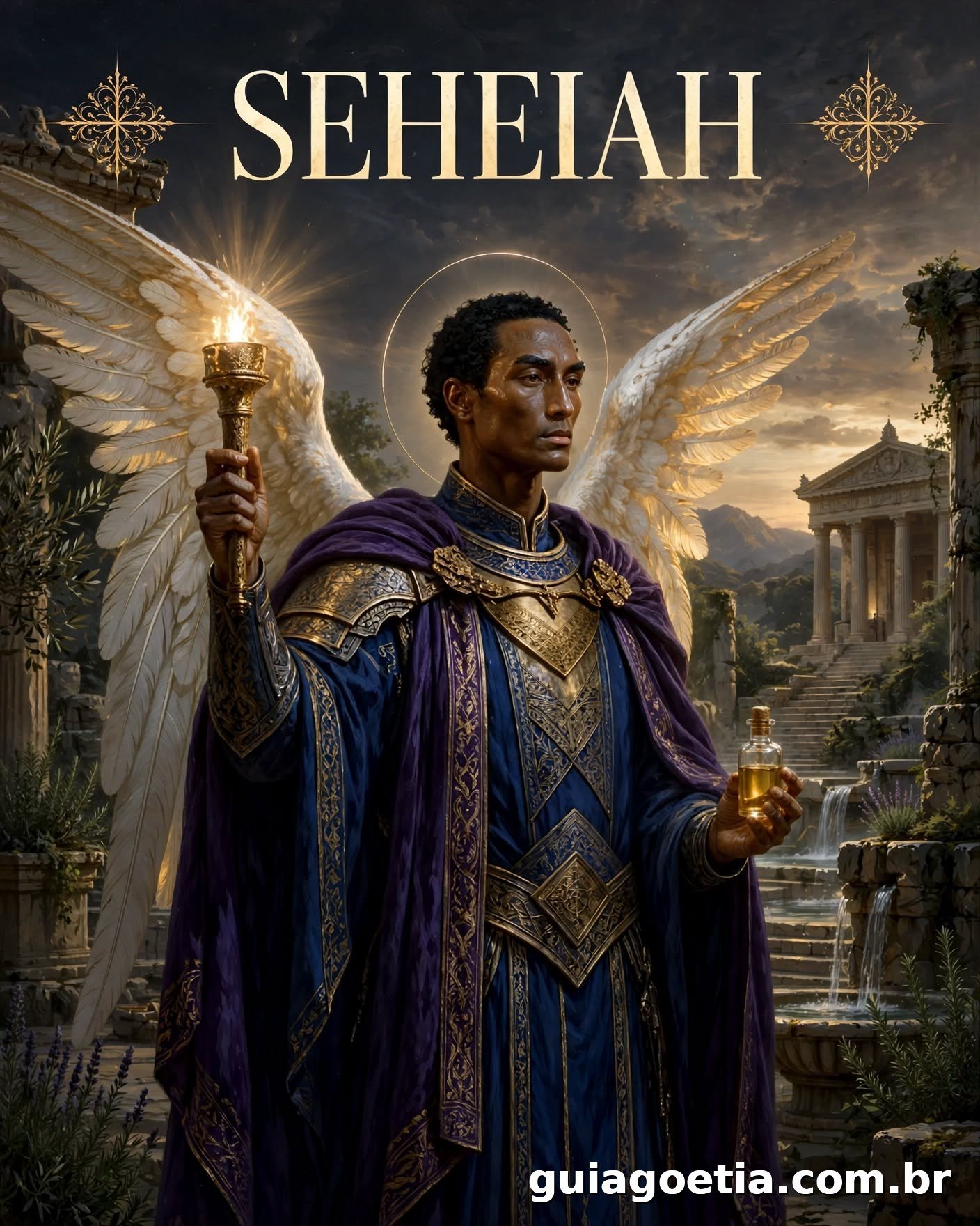 Representação artística do anjo Seheiah, do Shem HaMephorash loading=