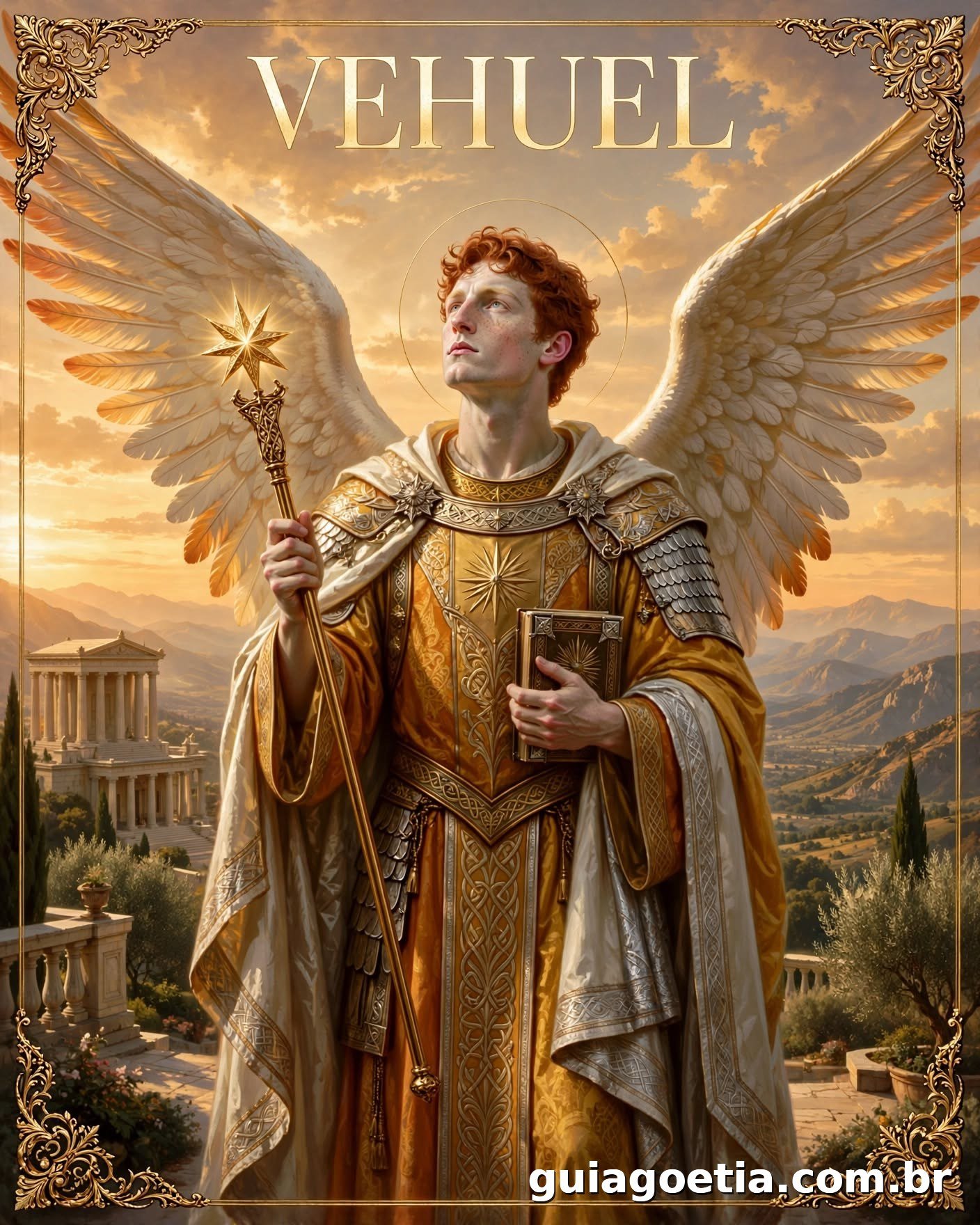 Representação artística do anjo Vehuel, do Shem HaMephorash loading=