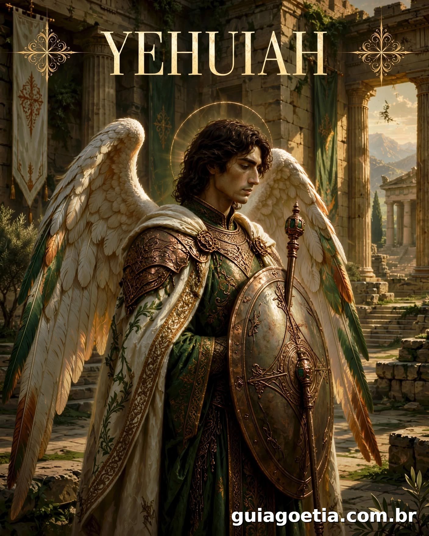 Representação artística do anjo Yehuiah, do Shem HaMephorash loading=