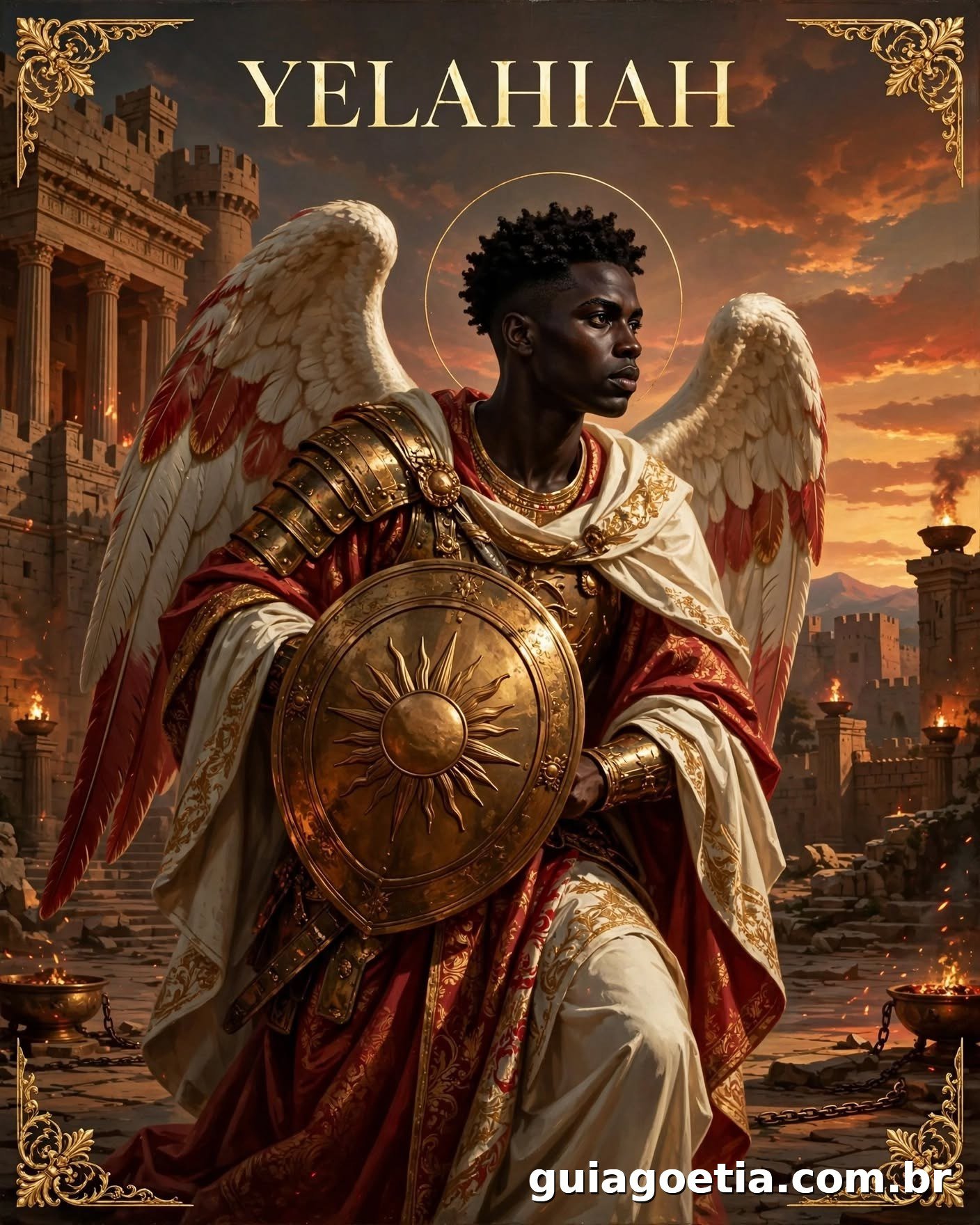 Representação artística do anjo Yelahiah, do Shem HaMephorash loading=