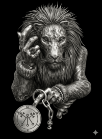 Sigilo do Grande Presidente Marbas da Goetia - leão das doenças e das artes mecânicas