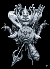 Sigilo do Marquês Leraje da Goetia - arqueiro das batalhas e das feridas