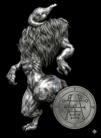 Sigilo do Príncipe Ipos da Goetia - anjo da coragem e da sabedoria