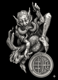 Sigilo do Duque Aim da Goetia - colocador de fogo e revelador de segredos