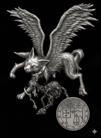 Sigilo do Conde Glasya-Labolas da Goetia - cão das batalhas e das transformações cruéis