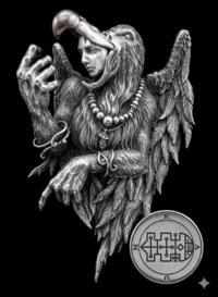Sigilo do Conde Grande Raum da Goetia - corvo das transformações e do roubo