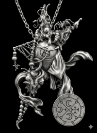 Sigilo do Marquês Decarabia da Goetia - senhor das gemas e das formas pentagonais