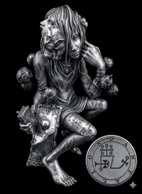 Sigilo do Grande Duque Dantalion da Goetia - senhor dos pensamentos e das faces múltiplas
