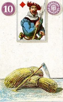 Carta 10: Foice do baralho histórico Dondorf