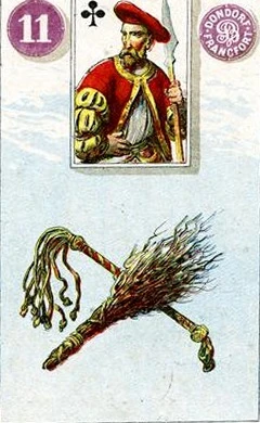 Carta 11: Chicote do baralho histórico Dondorf