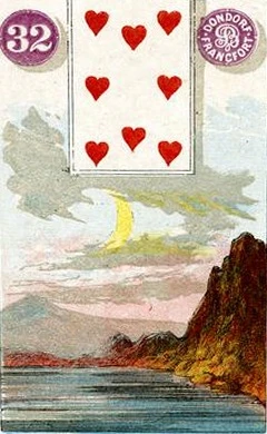 Carta 32: Lua do baralho histórico Dondorf