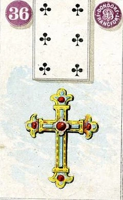 Carta 36: Cruz do baralho histórico Dondorf