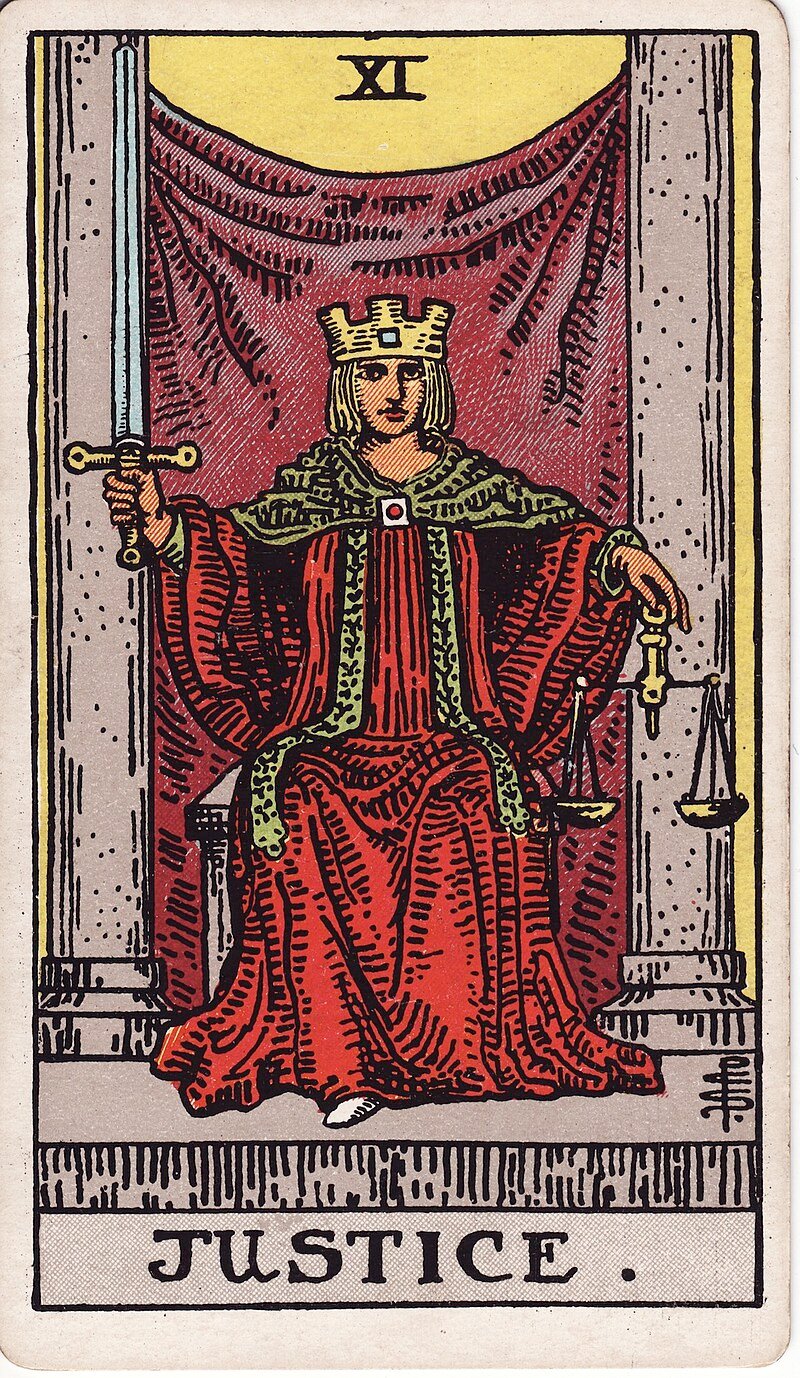 A Justiça - Tarot Rider-Waite