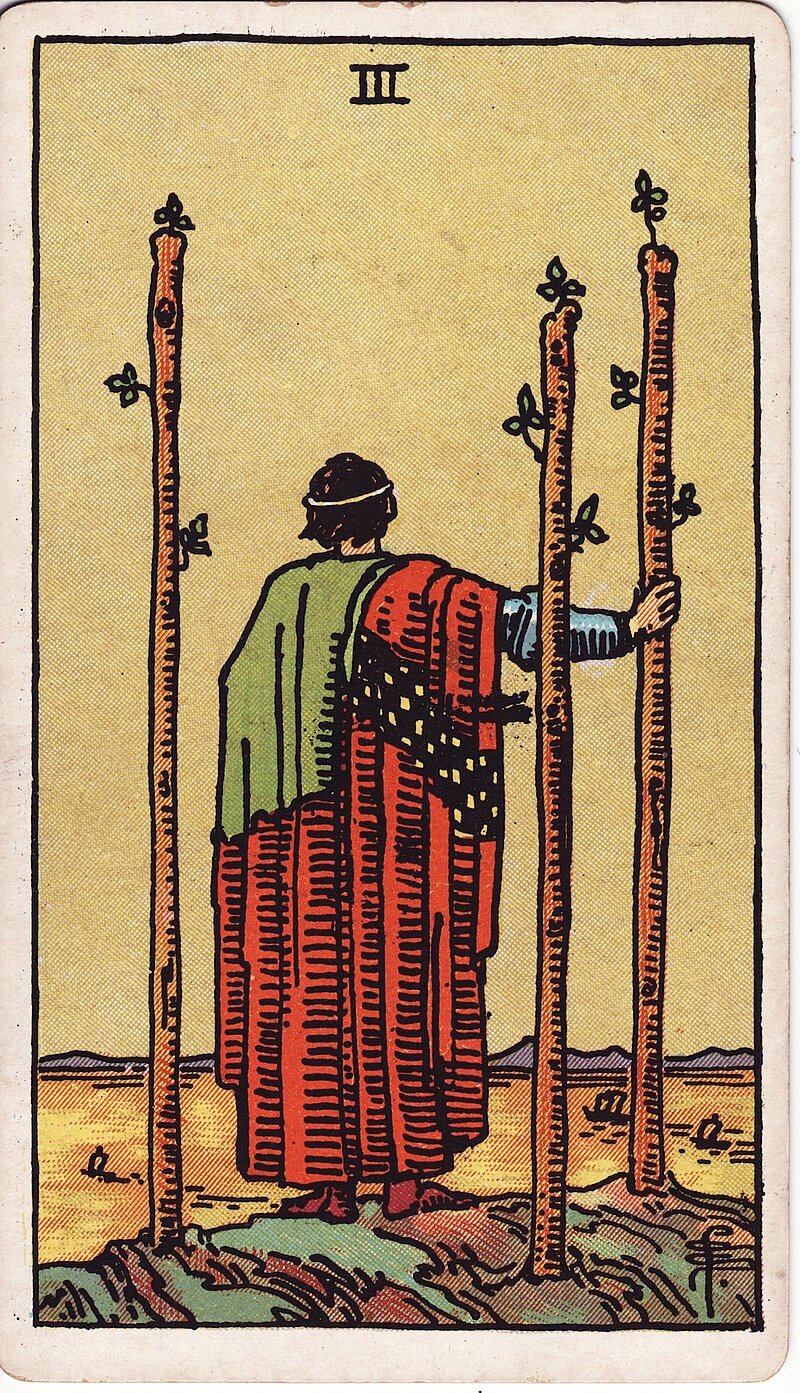Três de Paus - Tarot Rider-Waite