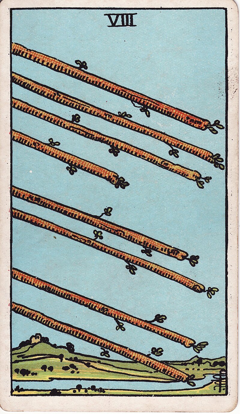 Oito de Paus - Tarot Rider-Waite