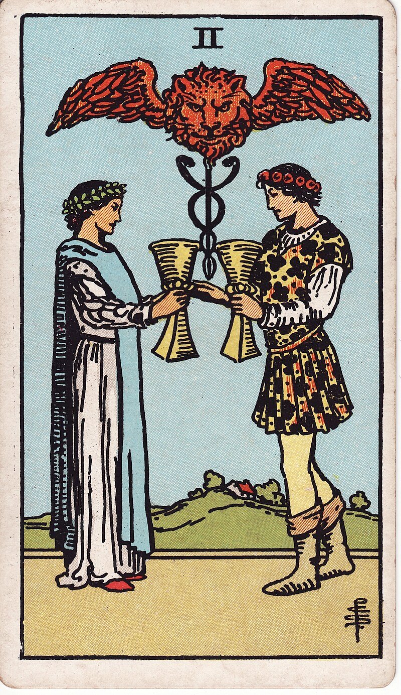 Dois de Copas - Tarot Rider-Waite