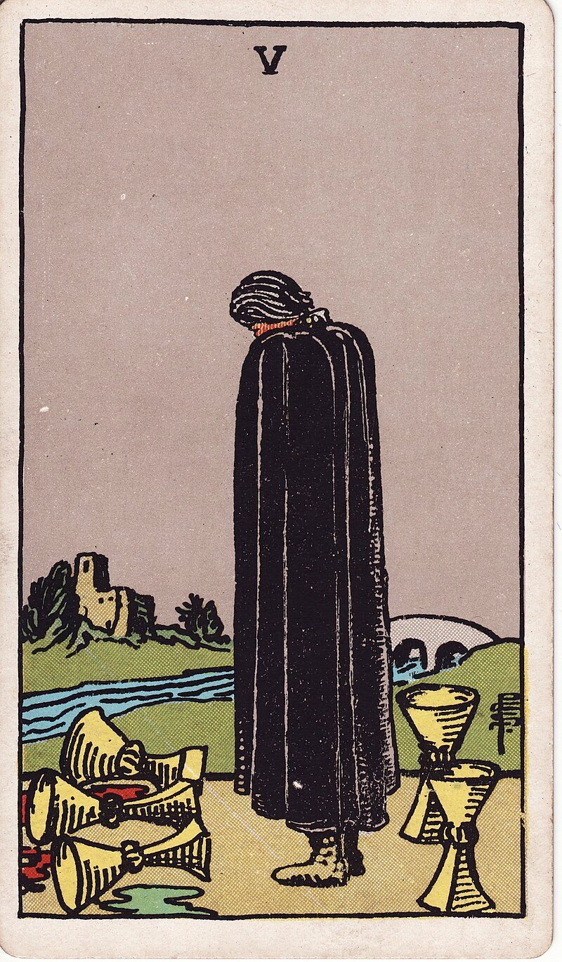 Cinco de Copas - Tarot Rider-Waite