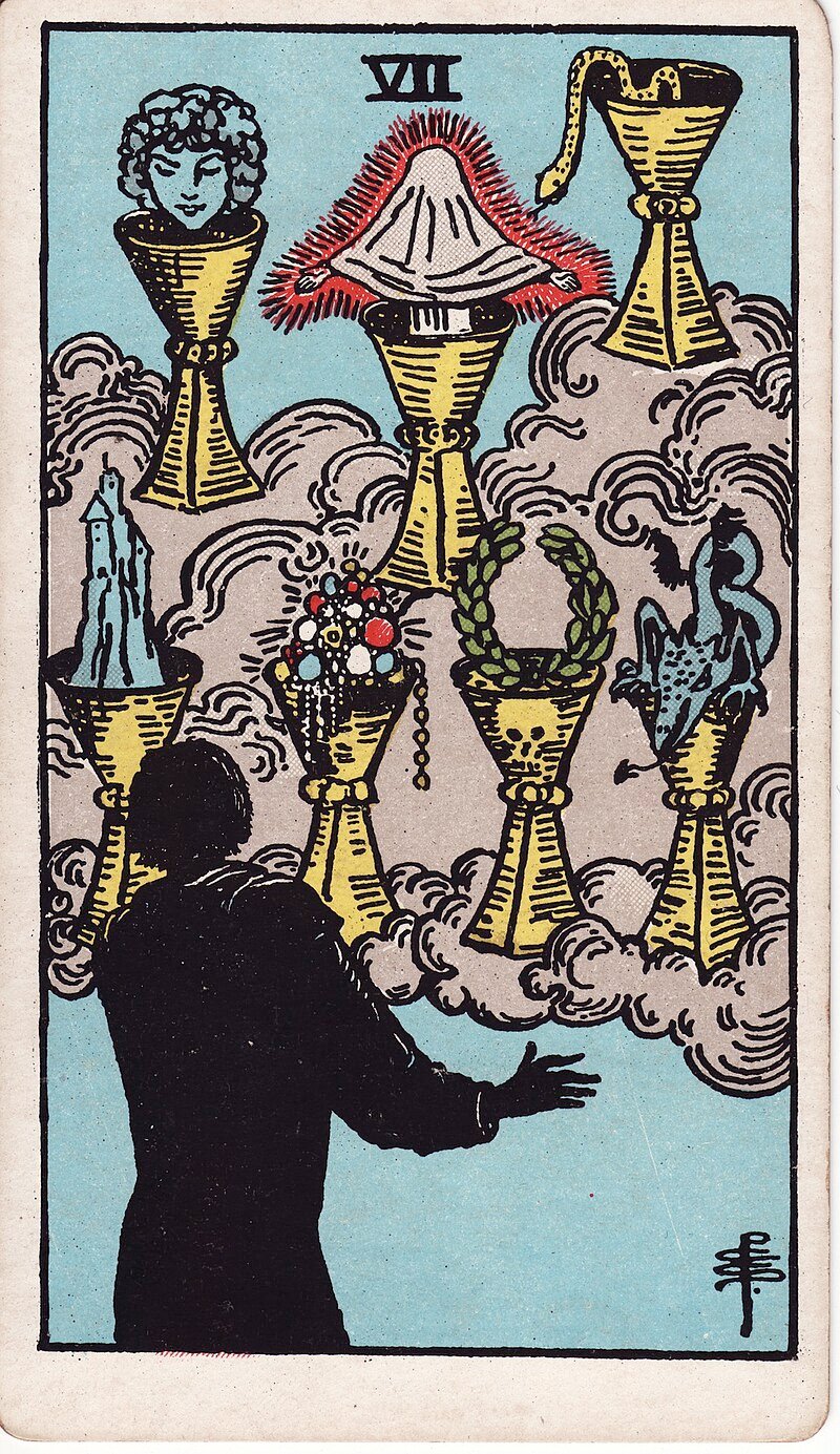 Sete de Copas - Tarot Rider-Waite