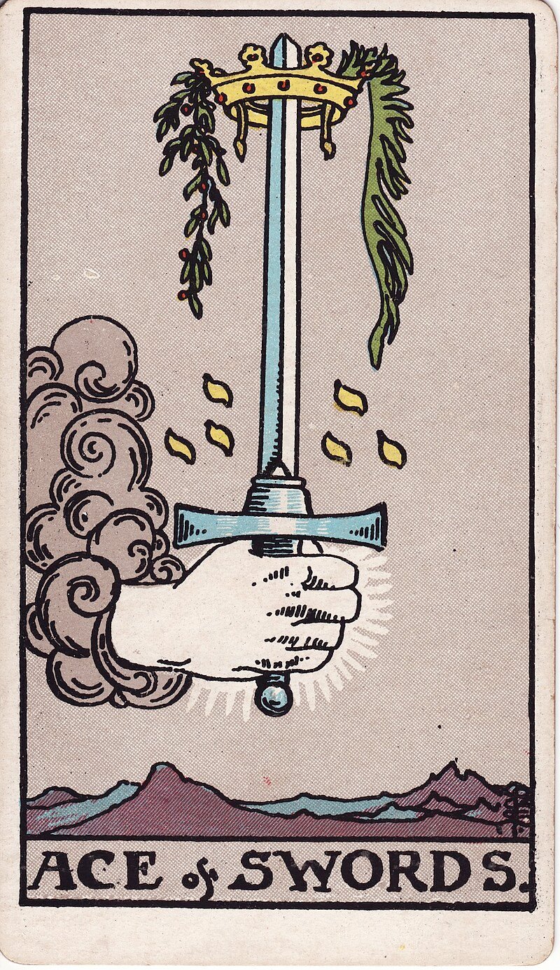 Ás de Espadas - Tarot Rider-Waite