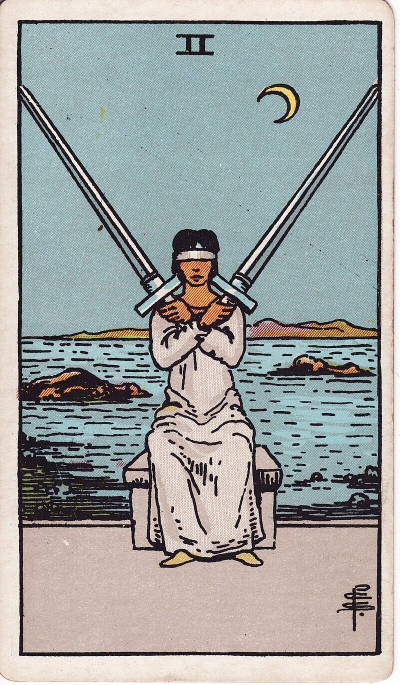Dois de Espadas - Tarot Rider-Waite