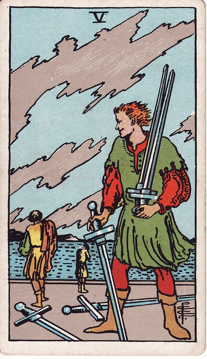 Cinco de Espadas - Tarot Rider-Waite