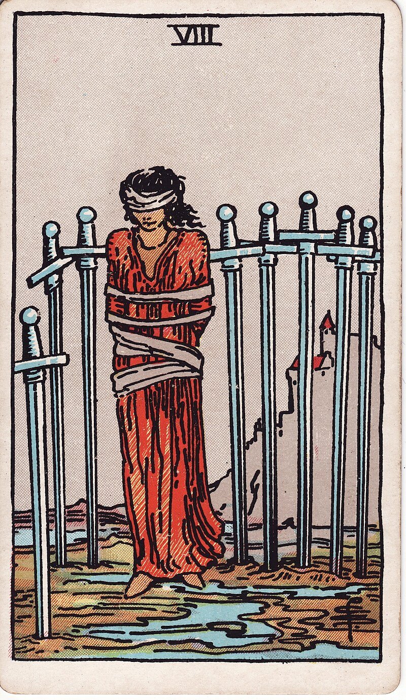 Oito de Espadas - Tarot Rider-Waite